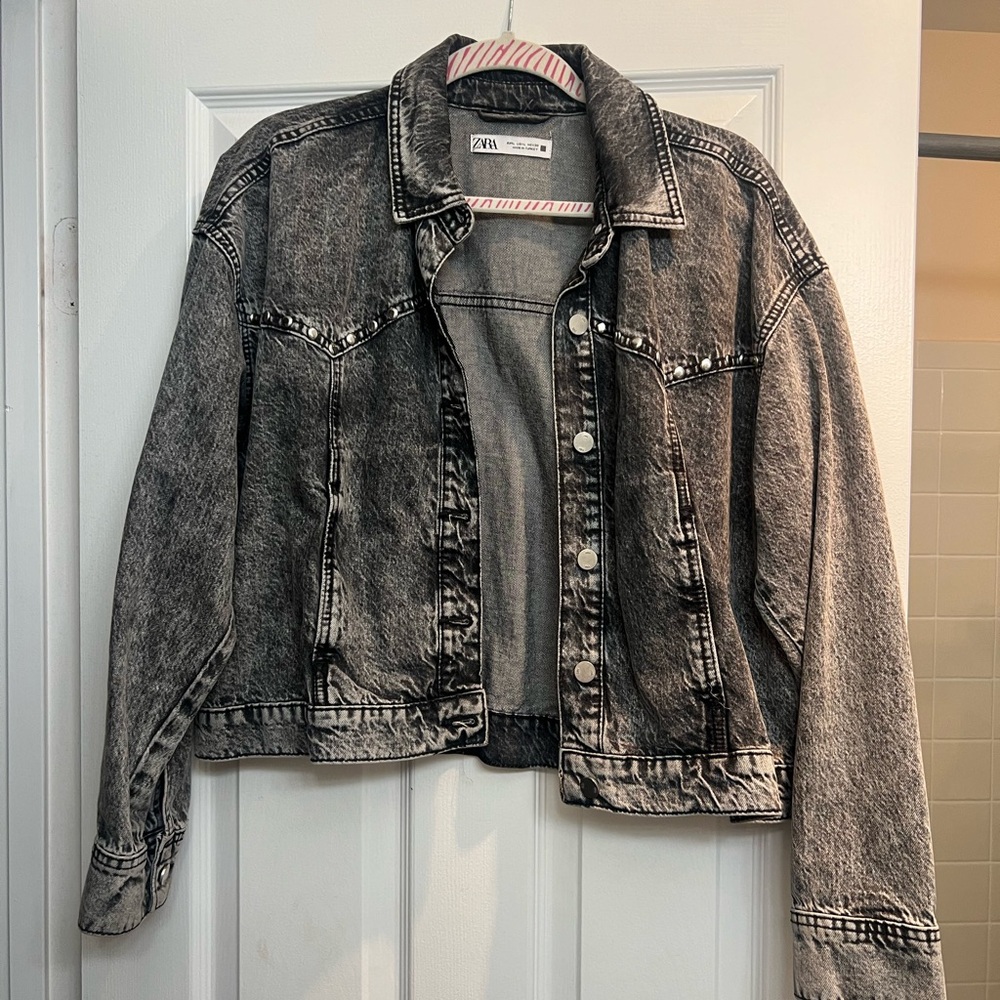 Zara Studded Denim Jacket
